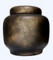 208206 Stenen urn zwart en goud 8 liter 800